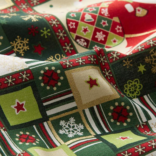 popeline di cotone, Natale colorato – verde, image number 2