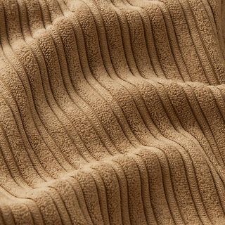 velluto a coste larghe con soffice rovescio in pelliccia, tinta unita – beige, 