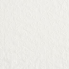 batista Cuori ricamati | Poppy Fabrics – avorio, 