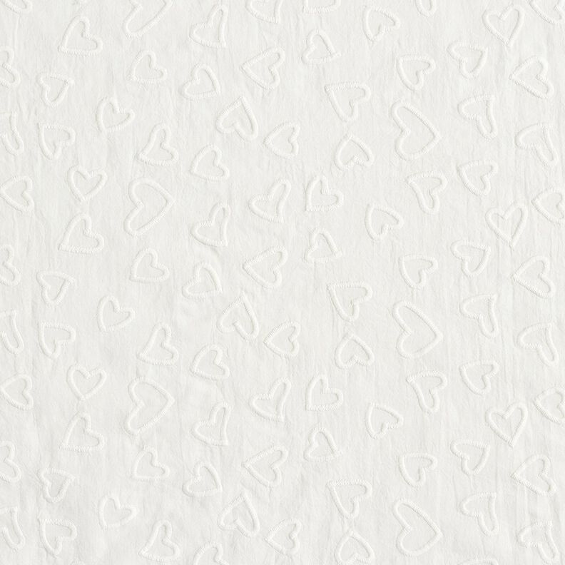 batista Cuori ricamati | Poppy Fabrics – avorio,  image number 1