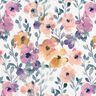 GOTS jersey di cotone prato di fiori acquerello stampa digitale – avorio,  thumbnail number 1