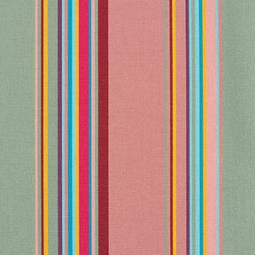 Tessuti da esterni canvas righe colorate – rosa antico scuro, 