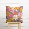 tessuto in cotone cretonne Grande trionfo di fiori – grigio blu/pink,  thumbnail number 6