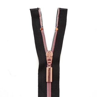 cerniera lampo rosa pallido (divisible) - nero, 