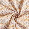 popeline di cotone Tratto di pennello a zigzag stampa digitale – bianco/rame,  thumbnail number 3