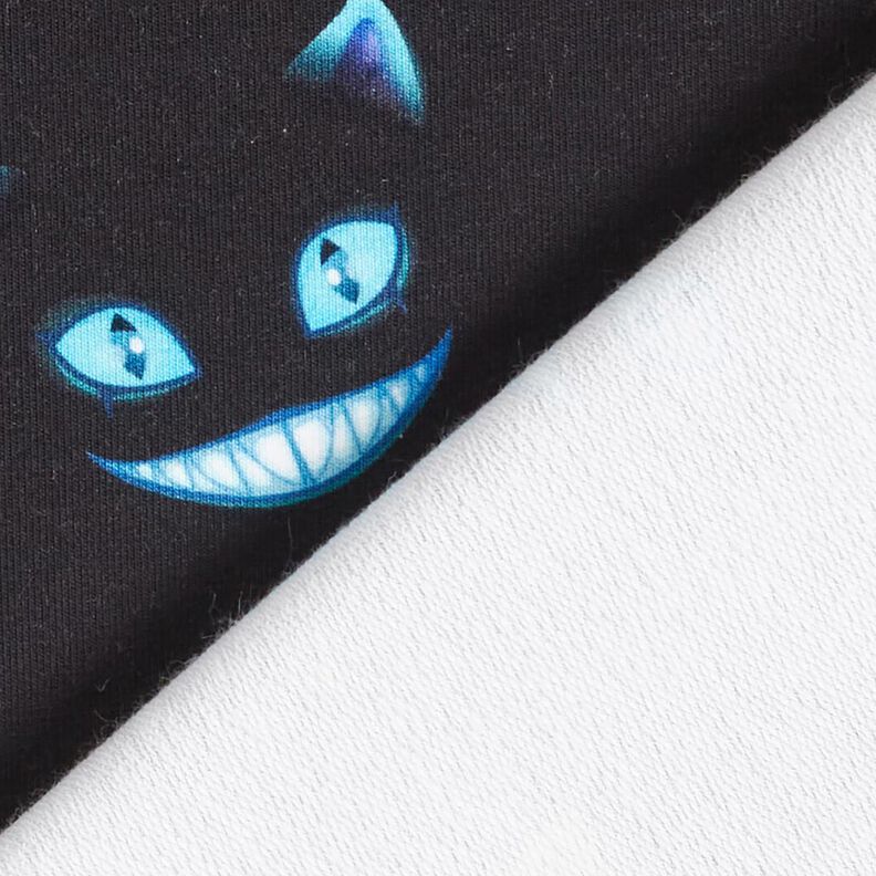 French terry, felpa estiva Gatti sorridenti stampa digitale – nero/mix di colori,  image number 4