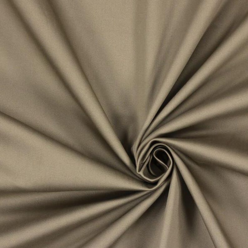 Satin in cotone stretch – beige scuro,  image number 1