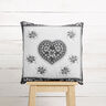 taglio di tessuto arredo gobelin Cuore alpino – avorio/grigio,  thumbnail number 5