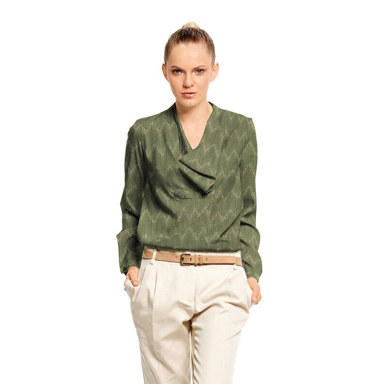 maglia fine Zigzag dorato &ndash; cachi/oro effetto metallizzato,  image number 5