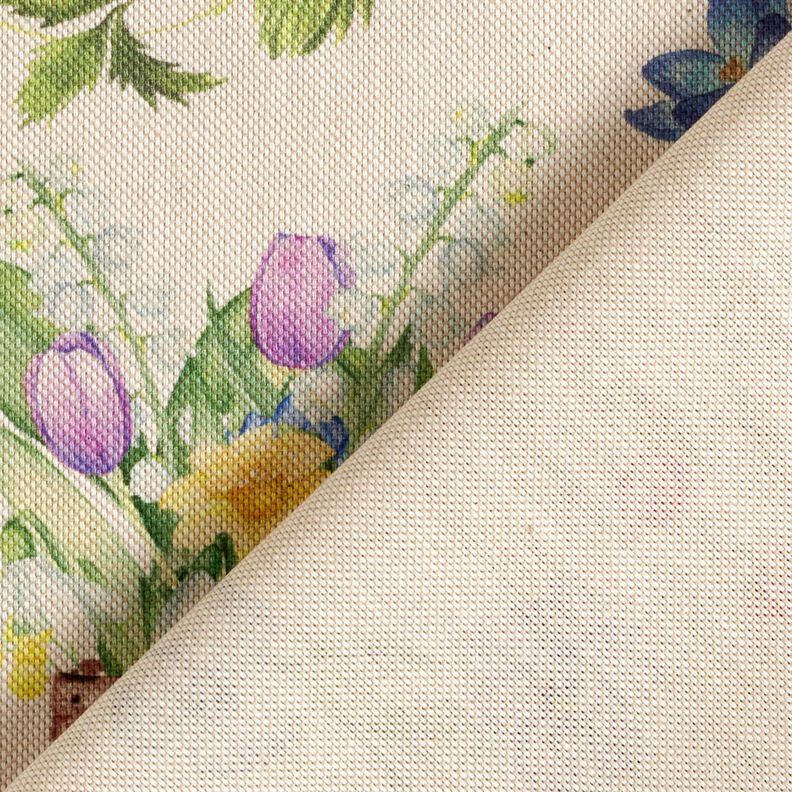 tessuto arredo mezzo panama Collage di Pasqua – naturale/rosa,  image number 4