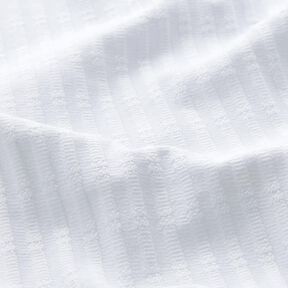 jersey a coste Tessuto a modello unico – bianco | Resto 60cm, 