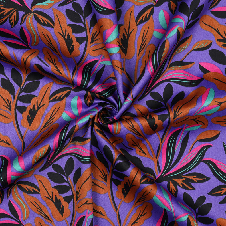 satin di cotone Lush Leaves | Nerida Hansen – lillà/bronzo,  image number 3