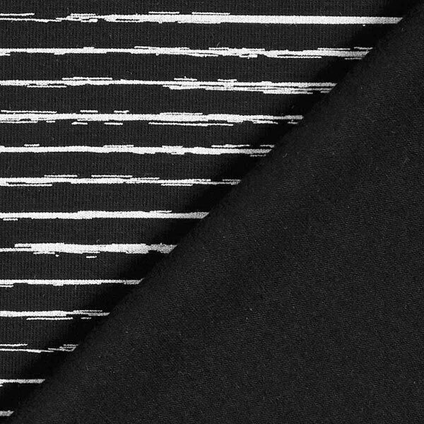 jersey di cotone strisce scarabocchiate – nero,  image number 4