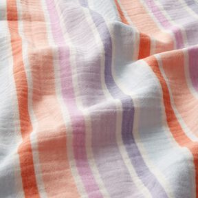 mussolina / tessuto doppio increspato Righe tinte in filo | Poppy Fabrics – bianco lana/mix di, 