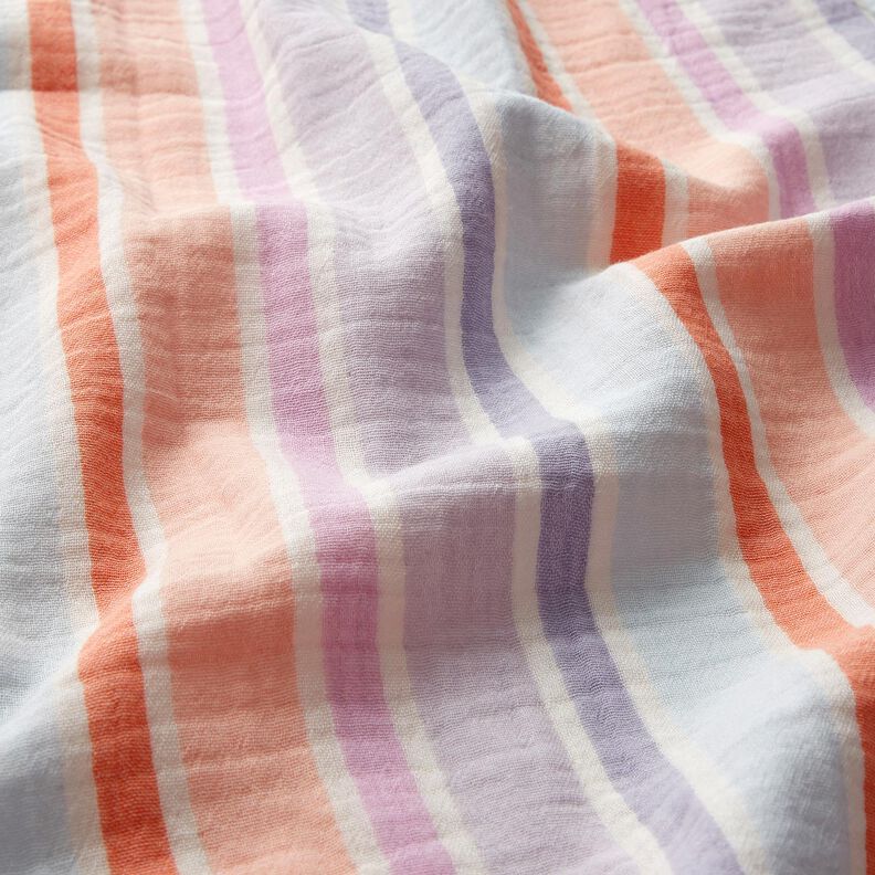 mussolina / tessuto doppio increspato Righe tinte in filo | Poppy Fabrics – bianco lana/mix di,  image number 2