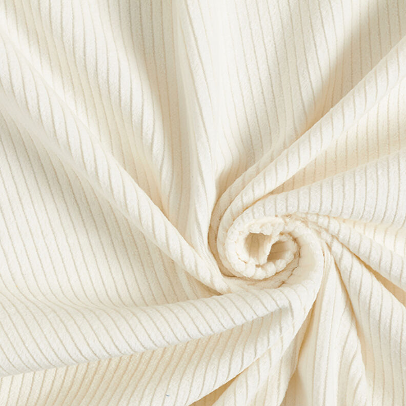 velluto a coste larghe prelavato tinta unita – bianco lana,  image number 1