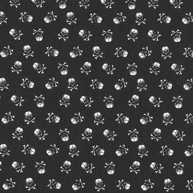 Teschio in Popeline – nero/bianco, image number 1