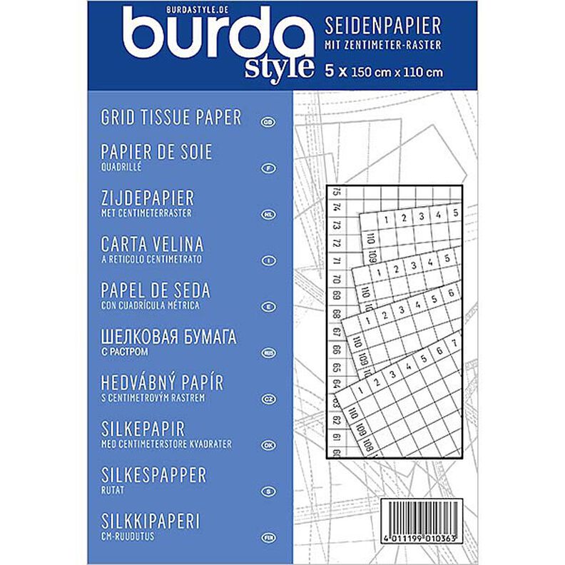 Burda Carta seta, reticolo centimetrato,  image number 1