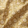 tessuto in cotone cretonne Fiori e tralci – senape/bianco,  thumbnail number 2