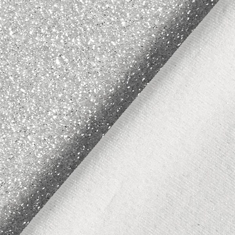 tessuto jersey fili glitter glamour  – argent metallica,  image number 3