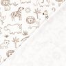 jersey di cotone Animali della giungla disegnati – avorio/cioccolato,  thumbnail number 4