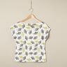jersey di cotone Foglie di ginkgo – bianco lana/verde lime,  thumbnail number 6