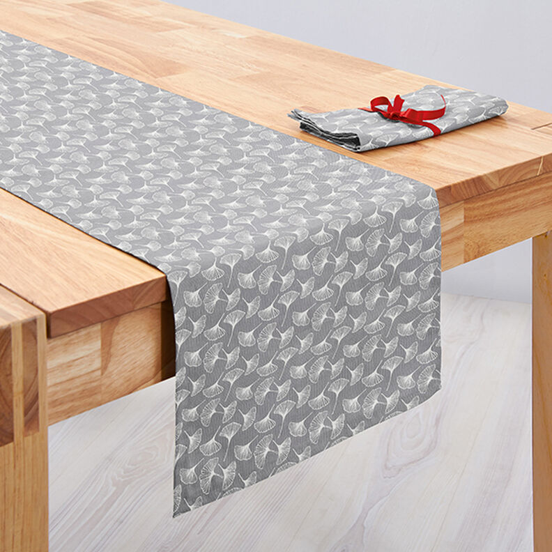 tessuto in cotone cretonne ginkgo – grigio, image number 9