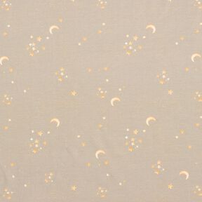 jersey di cotone Cielo stellato stampa digitale &ndash; tortora chiaro, 