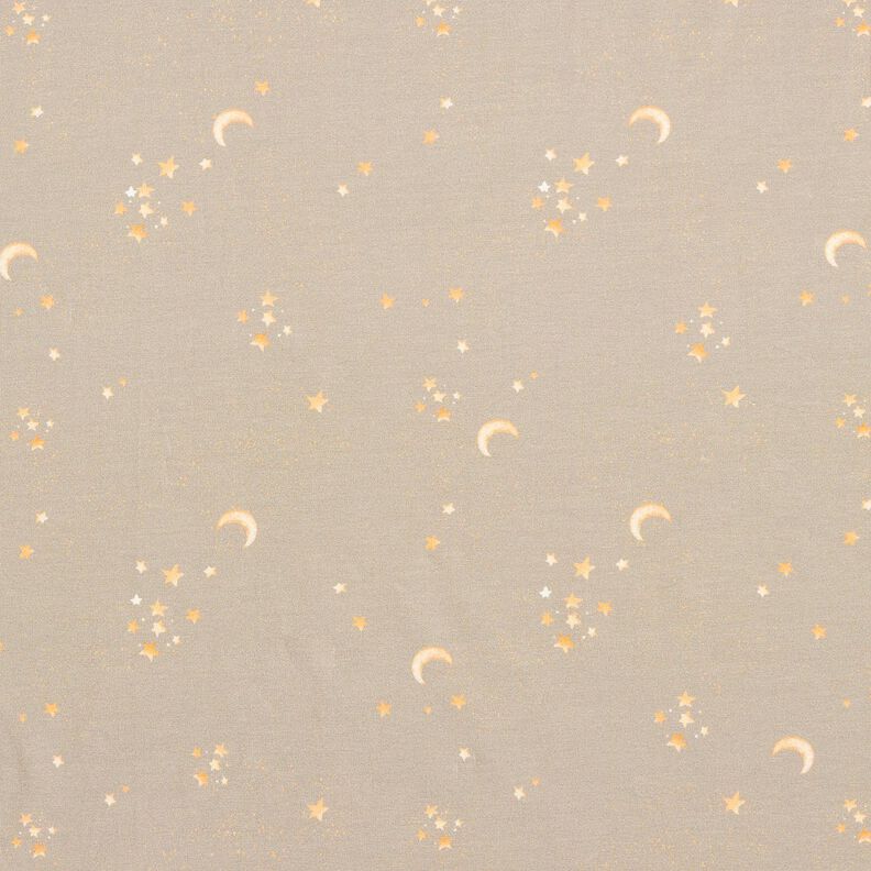 jersey di cotone Cielo stellato stampa digitale &ndash; tortora chiaro,  image number 1