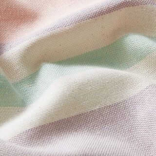 tessuto arredo mezzo panama Mix colorato a strisce riciclato – lillà pastello, 