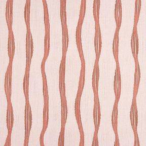 tessuto arredo mezzo panama Righe ondulate – rosso/rosé, 