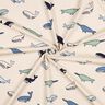 jersey di cotone Grazione balene | Poppy Fabrics – anacardo/blu marino,  thumbnail number 3