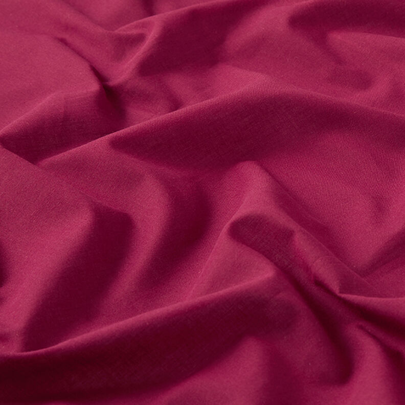 batista di cotone tinta unita – rosso Bordeaux,  image number 2