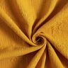mussolina / tessuto doppio increspato Tralci di fiori tono su tono – giallo curry,  thumbnail number 3