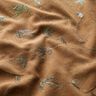 Velluto a costine con fiori ricamati glitterati – marrone chiaro,  thumbnail number 2