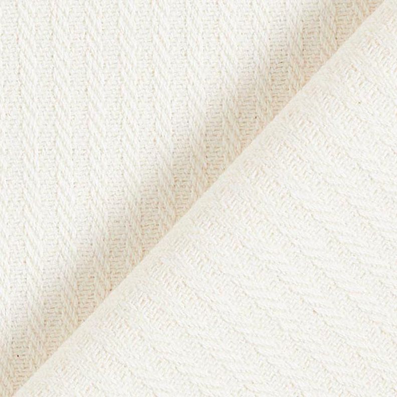 tessuto arredo Jacquard Righe sottili – bianco lana,  image number 3