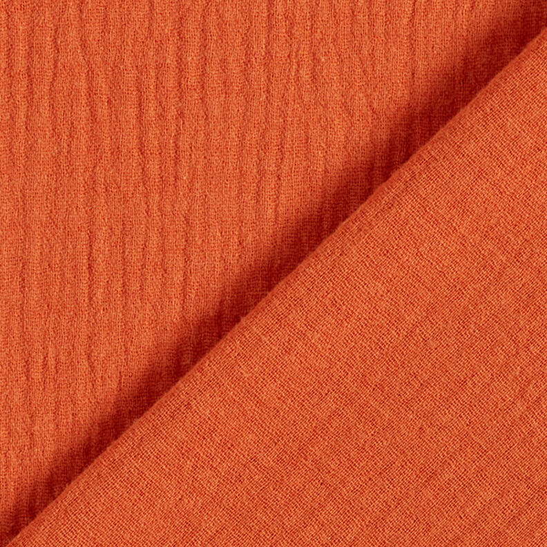 mussolina / tessuto doppio increspato – terracotta,  image number 4