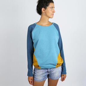 FRAU LILLE - maglia con maniche raglan e cuciture divisorie oblique, Studio Schnittreif | XS - XXL, 