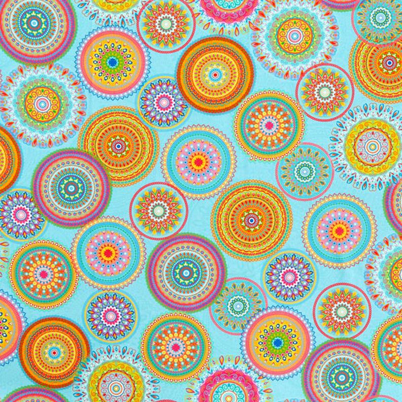 Tessuti da esterni canvas mandala – turchese,  image number 1
