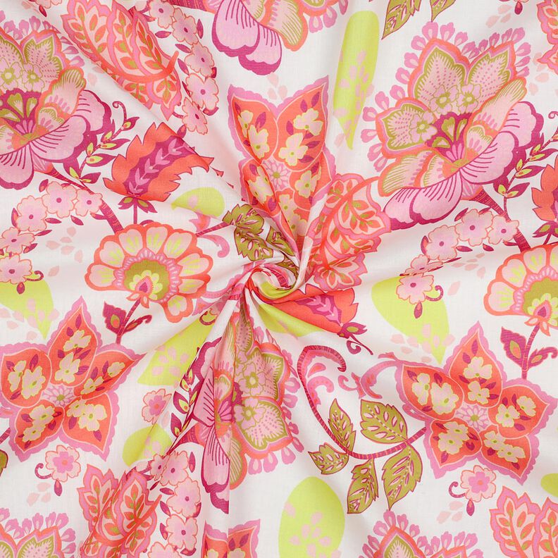 Voile di cotone Stella | Nerida Hansen – bianco/corallo,  image number 3
