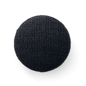 Bottone rivestito, Lino medio – nero, 