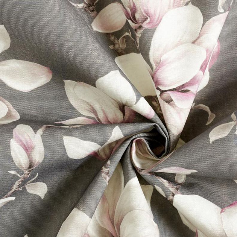 Tessuti da esterni canvas magnolie – grigio,  image number 4