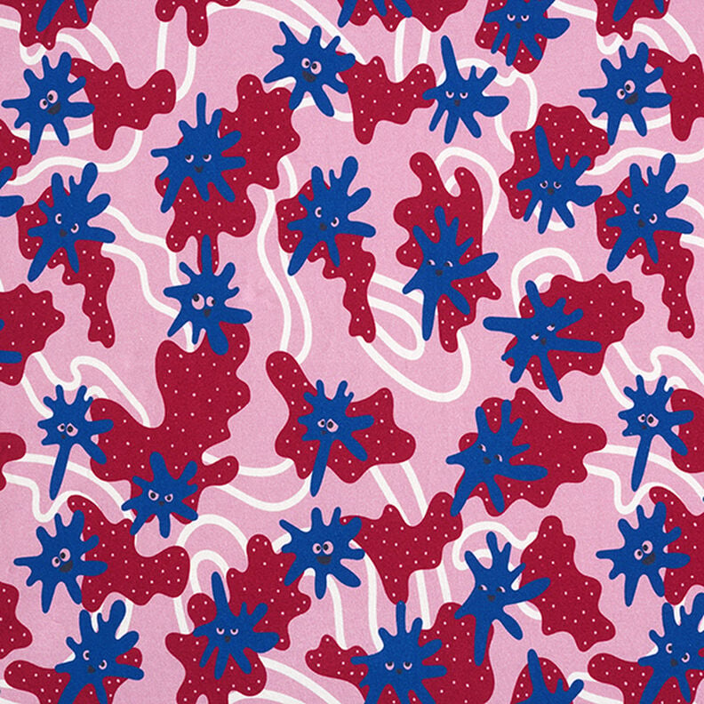 Confezione di tessuto in felpa con mostri Globber | PETIT CITRON – violetto pastello/blu reale,  image number 3