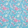 cotone rivestito, fiori di ciliegio – azzurro,  thumbnail number 1