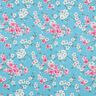 cotone rivestito, fiori di ciliegio – azzurro,  thumbnail number 1