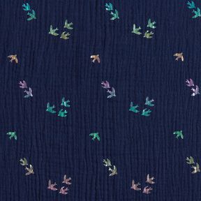 mussolina / tessuto doppio increspato Rondini stampa laminata | Poppy Fabrics – blu notte/mix di, 