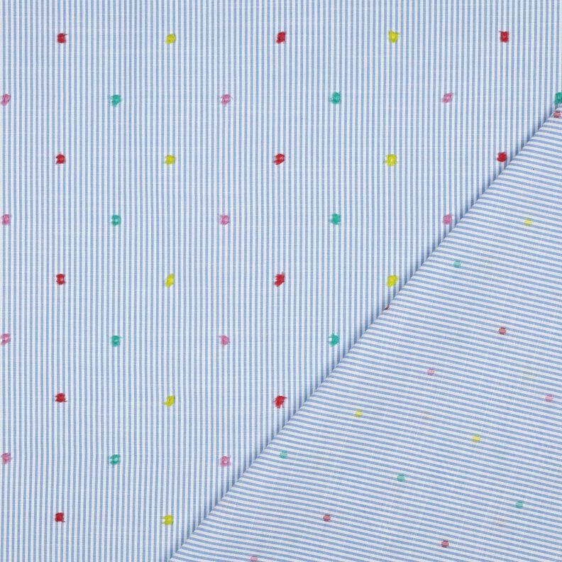 fine batista di cotone Bordo dobby e strisce | Poppy Fabrics – azzurro/bianco,  image number 4