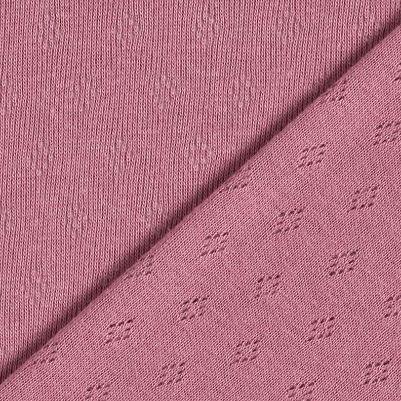 jersey maglia fine con motivi traforati – violetto pastello,  image number 5