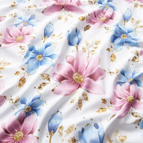 jersey di cotone Fiori da sogno | Glitzerpüppi – bianco, 