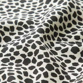 tessuto arredo mezzo panama Stampa leopardata – nero/naturale, 